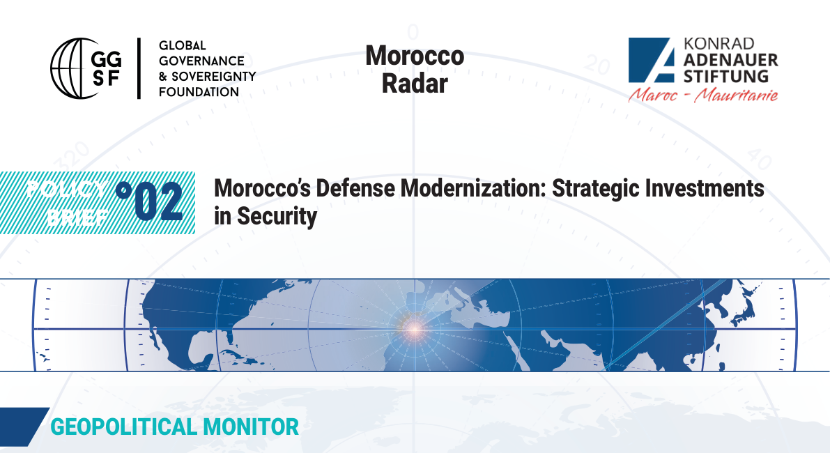 Cover of GGSF Policy Brief N°02 on Morocco defense modernization — Morocco Radar: Morocco's Defense Modernization: Strategic Investments in Security