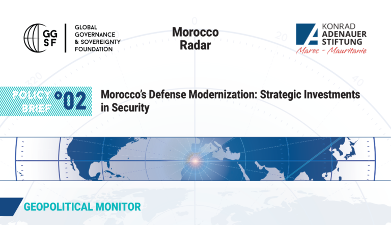 Cover of GGSF Policy Brief N°02 on Morocco defense modernization — Morocco Radar: Morocco's Defense Modernization: Strategic Investments in Security