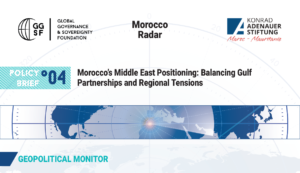Cover of GGSF Policy Brief N°04 on Morocco Middle East positioning — Morocco Radar: Morocco's Middle East Positioning: Balancing Gulf Partnerships and Regional Tensions