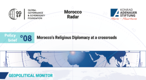 Cover of GGSF Policy Brief N°08 on Morocco religious diplomacy — Morocco Radar: Morocco's Religious Diplomacy at a Crossroads