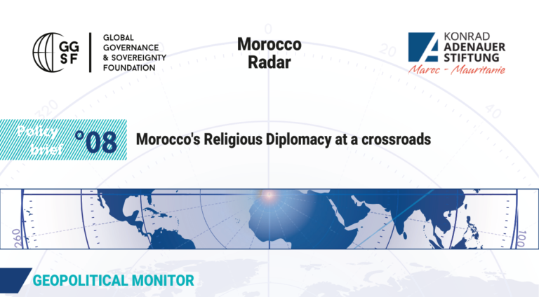Cover of GGSF Policy Brief N°08 on Morocco religious diplomacy — Morocco Radar: Morocco's Religious Diplomacy at a Crossroads